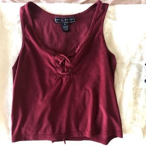 Maroon top